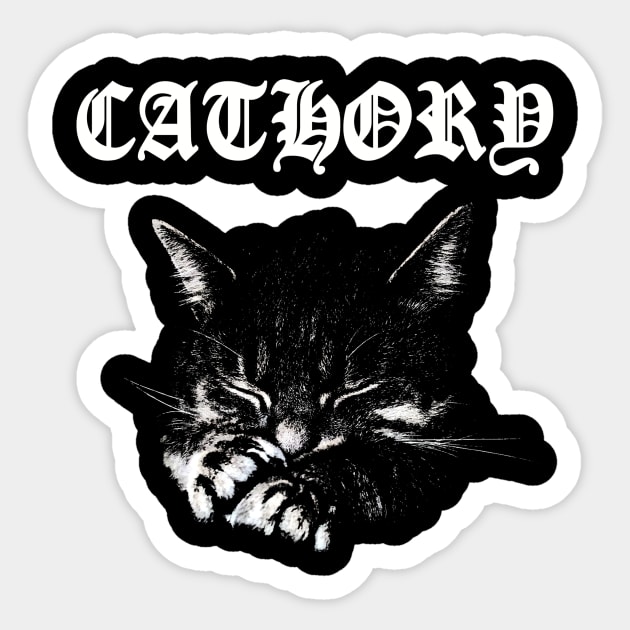 Cathory Sticker by Cisne Negro